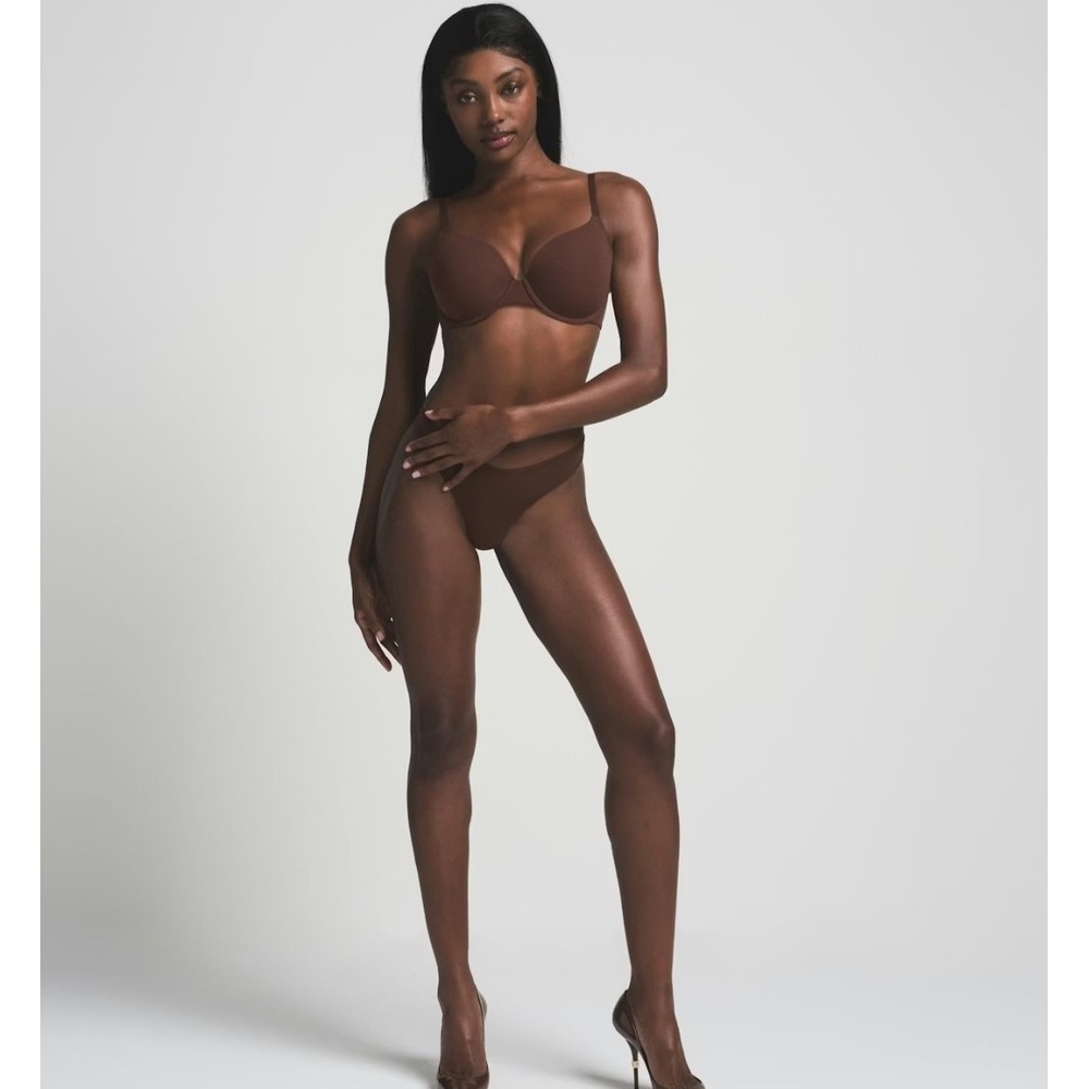 Skims Fits Everybody T-Shirt Bra BA-DEM-9221  Cocoa 38D - Picture 4 of 4